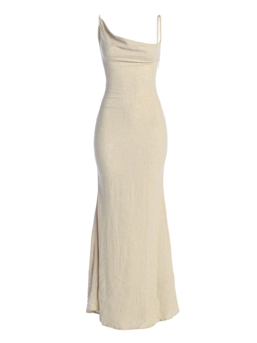 JLUXLABEL One-Shoulder Maxi Dress in Cream
